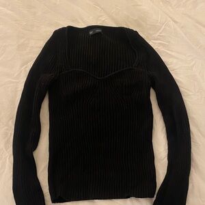 GAP Women's Black Ribbed Sweater
